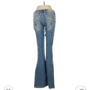 Rock Revival Blue Flare Jeans with Embellished Back Pockets